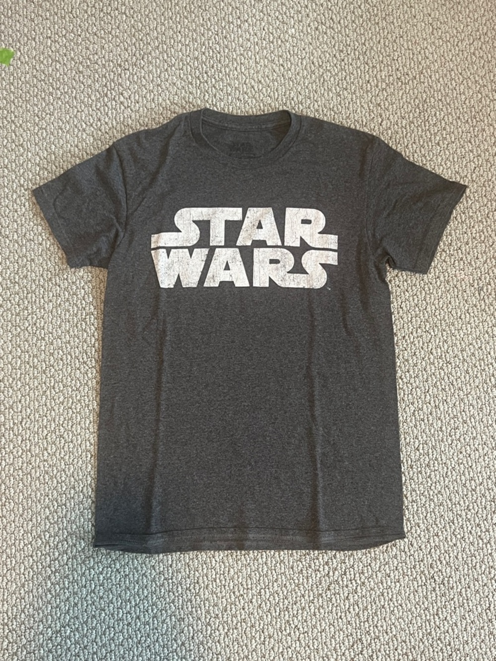 Retro OG Star Wars Charcoal Gray Short Sleeve Tee with White Logo
